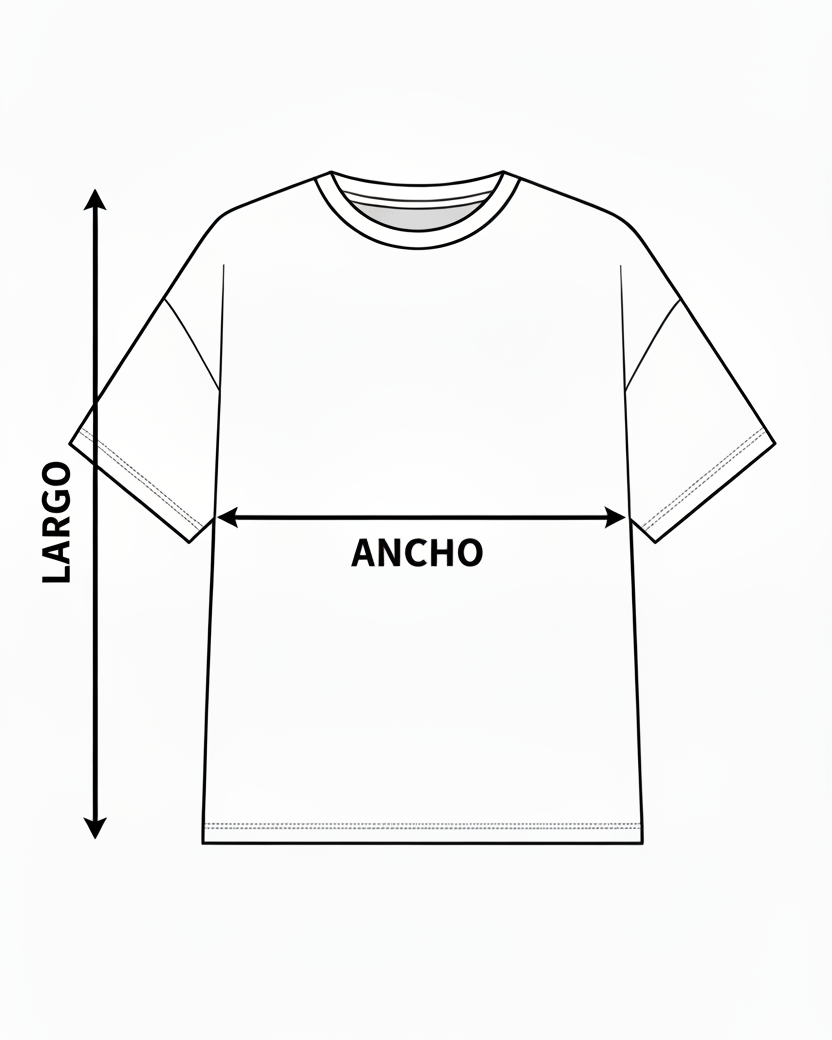 Guía de medidas camiseta unisex